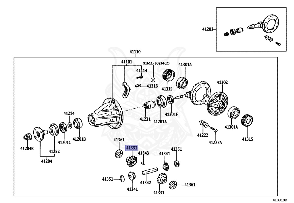 41331-35011 - Toyota - Gear, Front Differential Side - Nengun