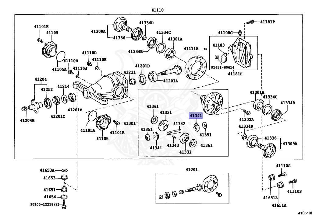 41341-35020 - Toyota - Pinion, Front Differential - Nengun Performance