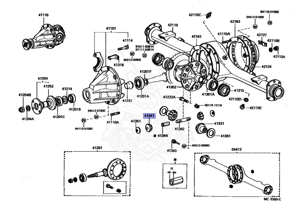 41341-35020 - Toyota - Pinion, Front Differential - Nengun Performance
