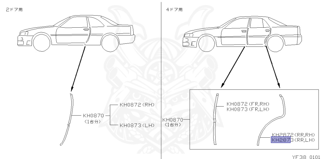 Nissan - Skyline - R34 GT - HR34 - 1998 - 20GT - 4 DOOR SEDAN(4S) - AUTOMATIC-FLOOR SHIFT(AT.F4) - High-speed 2-link (IRS.2WD) - RB20DE