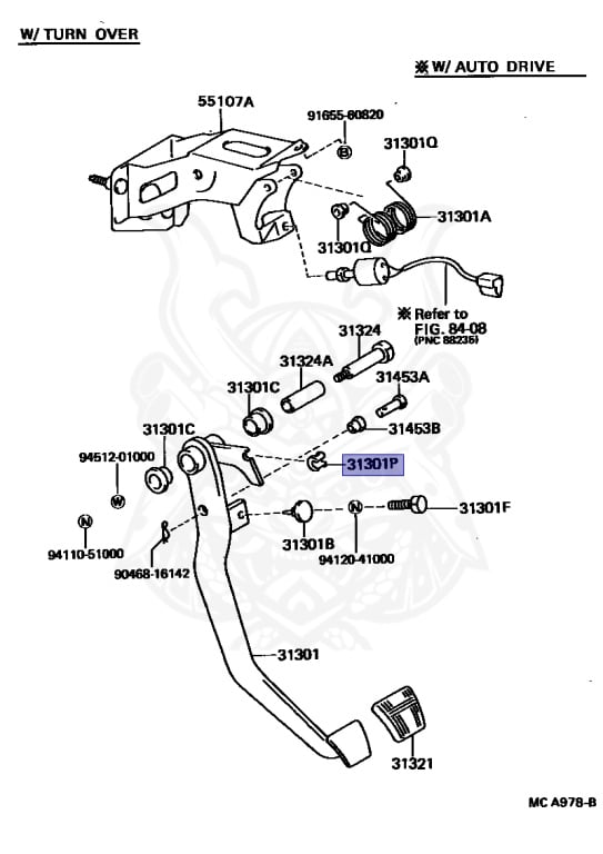 90389-04002 - Toyota - Bush (for Clutch Pedal Turnover) - Nengun
