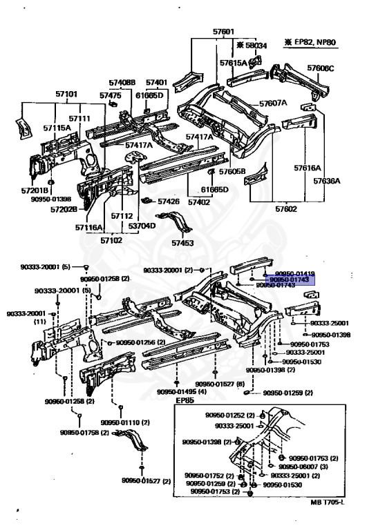 Toyota - Starlet - EP82 - 1993 - SOL TYPE - 5-DOOR - Manual - 4EFE