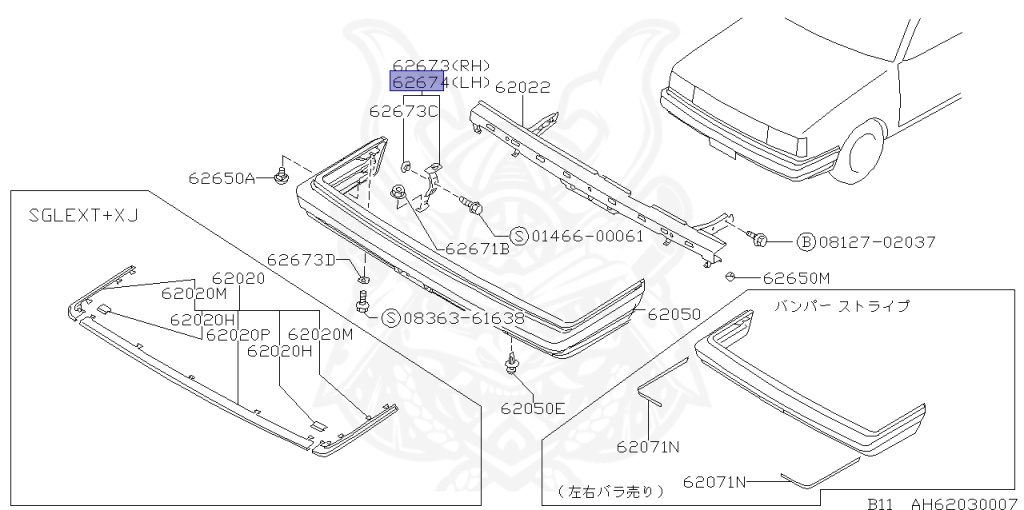 Nissan - Sunny - B11 - 1984 - GXL - 3 DOOR HATCHBACK(3HB) - AUTOMATIC TRANSMISSION(AT) - E15S