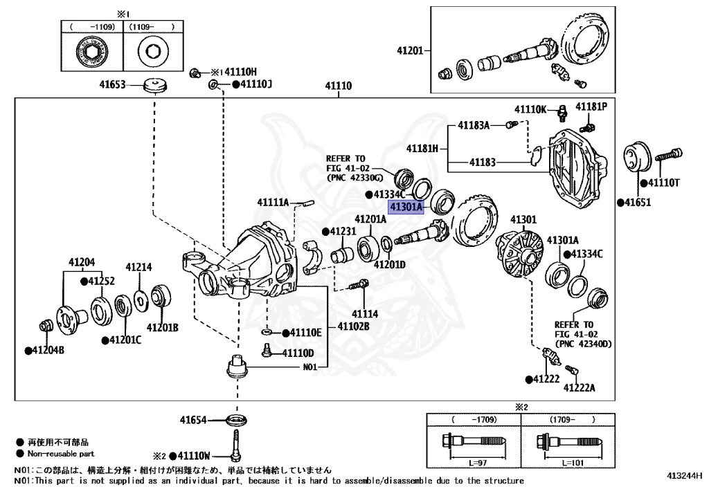 90366-50001 - Toyota - Bearing (for Rear Differential Case