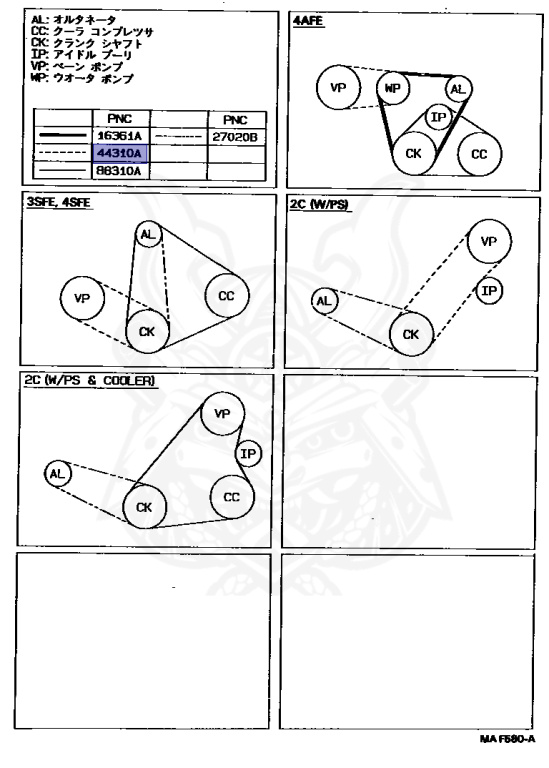 【Ａ】 ENGINE / nissan | part list｜JP-CarParts.com