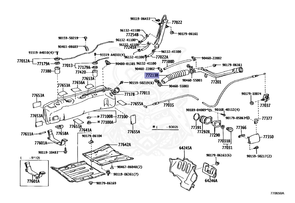 77213-32010 - Toyota - Hose, Fuel Tank To Filler Pipe - Nengun