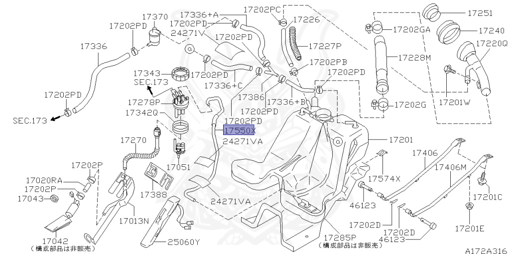 Nissan - Skyline - R34 25GT - ENR34 - 1998 - 25GT - 2-door hardtop (2K) - AUTOMATIC-FLOOR SHIFT(AT.F4) - High-speed 2-link (IRS.2WD) - RB25DE