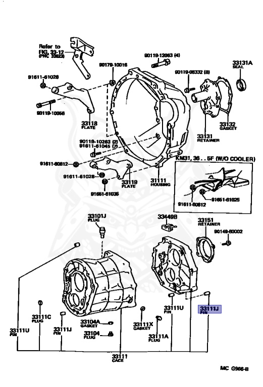k様 90250-12002 - Toyota - Pin, Straight (for Manual Transmission Case