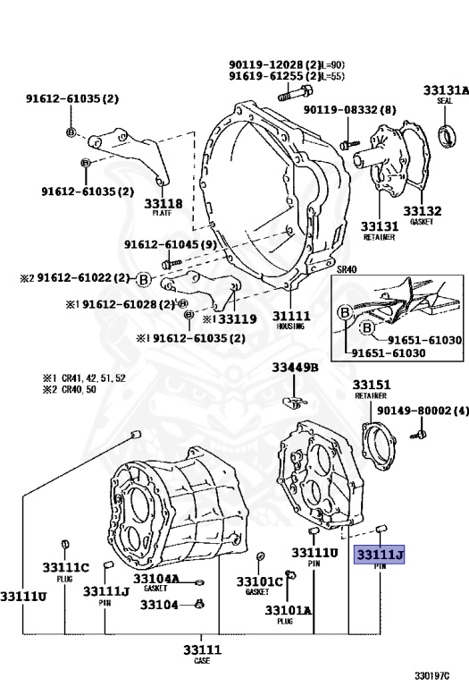 90250-12002 - Toyota - Pin, Straight (for Manual Transmission Case