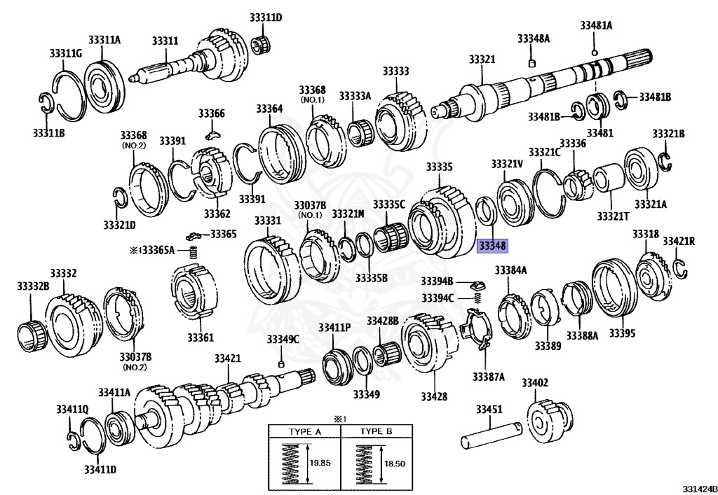 トヨタ　タイヤ 33348-35010 - Toyota - Washer, 1st Gear Thrust - Nengun Performance