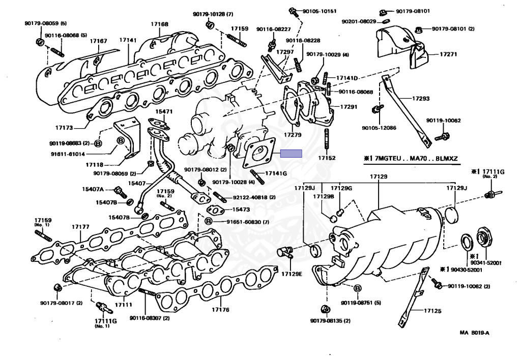 17278-42010 - Toyota - Gasket, Turbo To Exhaust Manifold - Nengun