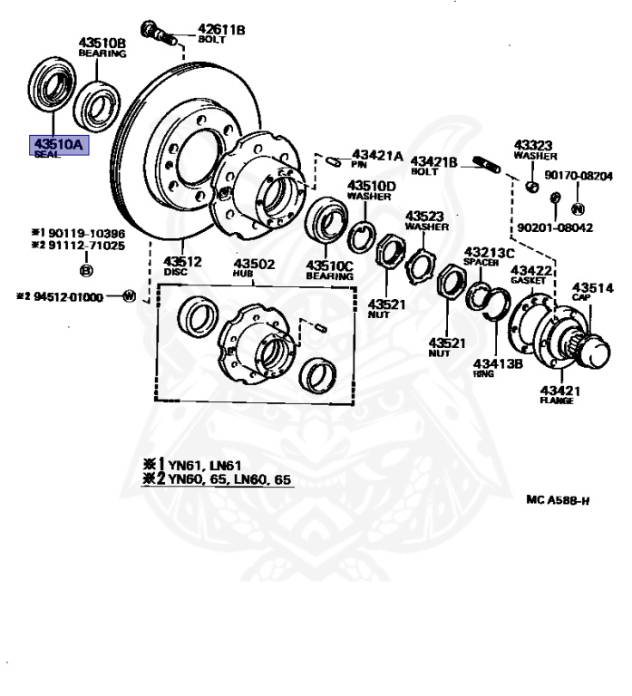 90311-62001 - Toyota - Seal, Oil (for Rear Axle Hub Lh) - Nengun