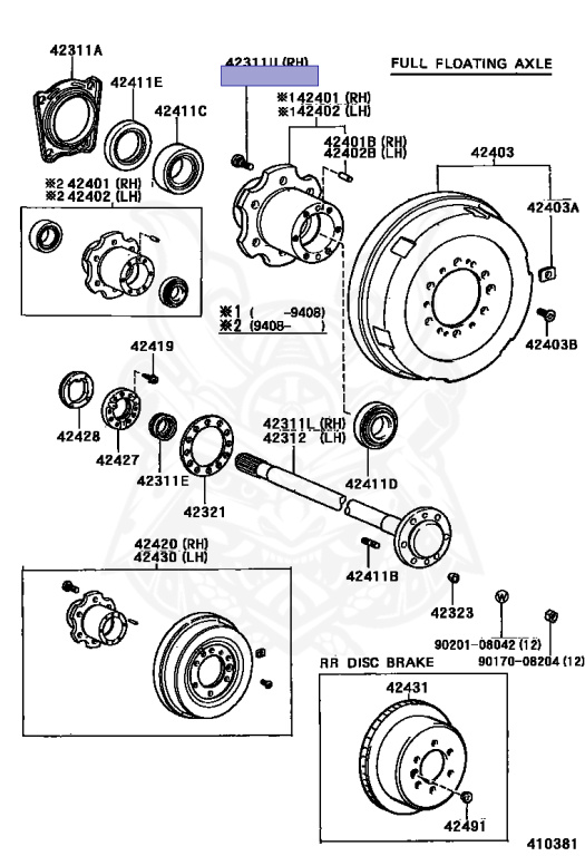 は 90942-02077 - Toyota - Bolt, Hub (for Rear Axle Lh) - Nengun