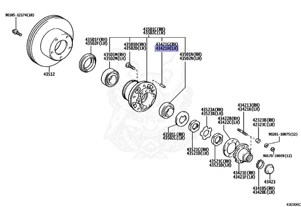 90250-10032 - Toyota - Pin, Straight (for Rear Axle Hub Lh