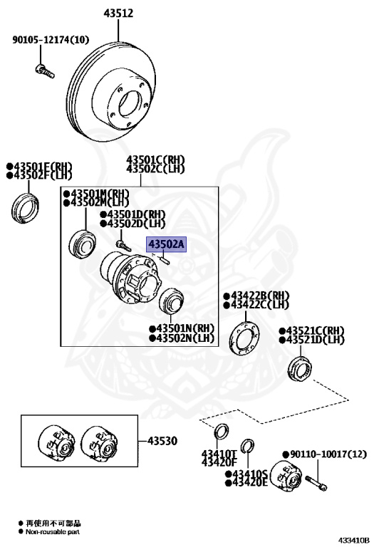 90250-10032 - Toyota - Pin, Straight (for Rear Axle Hub Lh