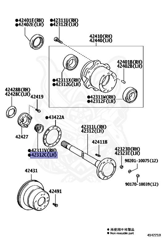 90310-36003 - Toyota - Seal, Oil (for Rear Axle Shaft Lh) - Nengun