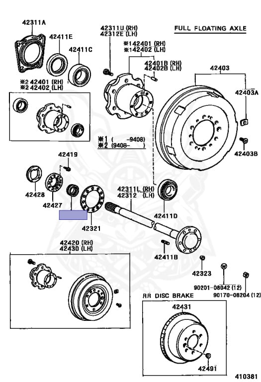 90310-36003 - Toyota - Seal, Oil (for Rear Axle Shaft Lh) - Nengun