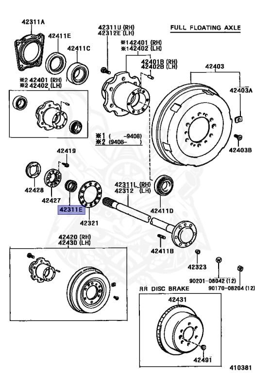 90310-36003 - Toyota - Seal, Oil (for Rear Axle Shaft Lh) - Nengun