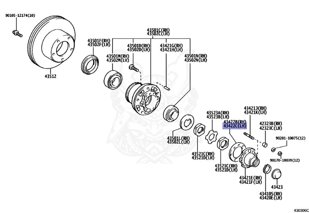 43422-60070 - Toyota - Gasket, Rear Axle Outer Shaft Flange
