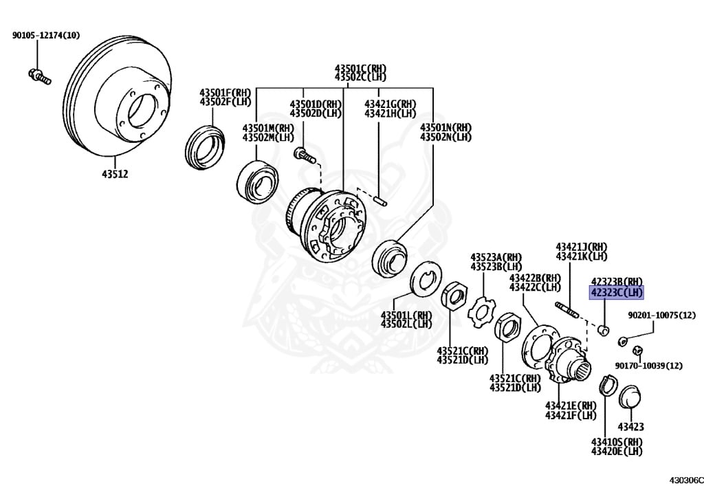 クロム 42323-60030 - Toyota - Washer, Cone (for Rear Axle Shaft Lh