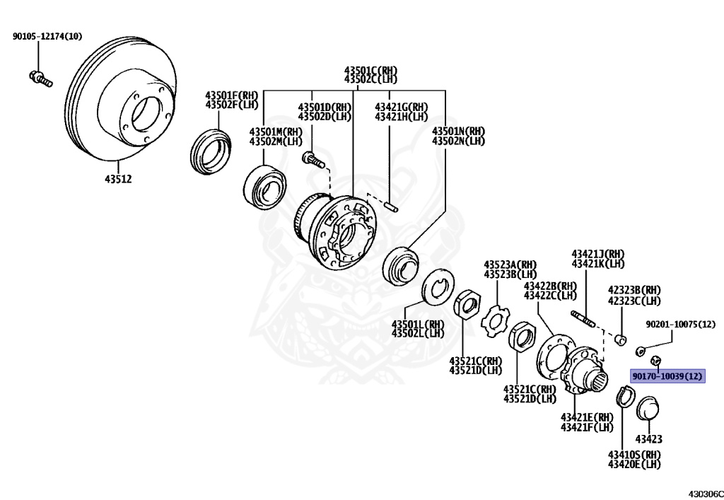 90170-10039 - Toyota - Nut - Nengun Performance