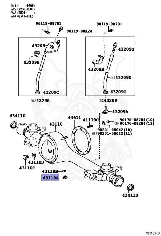 90341-18040 - Toyota - Plug (for Rear Axle Housing Drain) - Nengun
