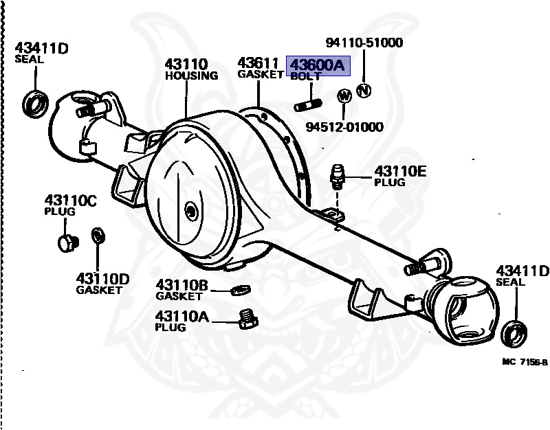 90116-10074 - Toyota - Bolt, No.1 (for Rear Differential