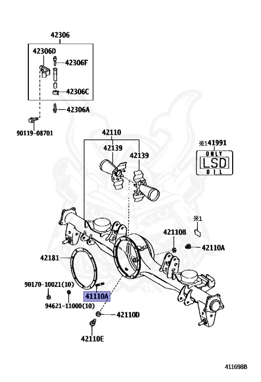90116-10074 - Toyota - Bolt, No.1 (for Rear Differential Carrier