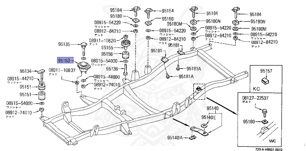 Nissan - Datsun - 720 - 1985 - DELUXE TYPE - DOUBLE CAB(WC) - 2 WHEEL DRIVE(2WD) - Column Manual 5th (R5) - SD23