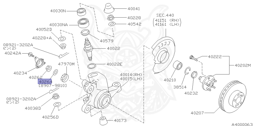 40264-33P01 - Nissan - Washer, Front Wheel Bearing - Nengun