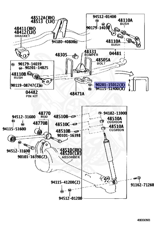 トップス N i 90201-15012 - Toyota - Washer - Nengun Performance