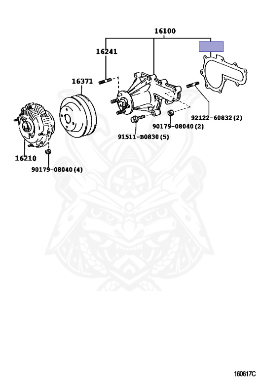 16271-17010 - Toyota - Gasket, Water Pump - Nengun Performance