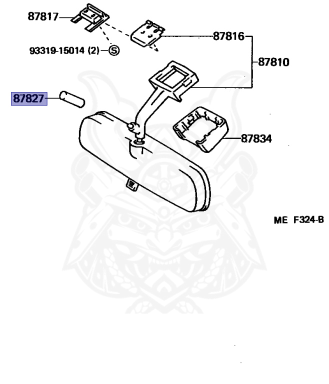 ｏｒ 87828-87005 - Toyota - Absorber, Inner Rear View Mirror
