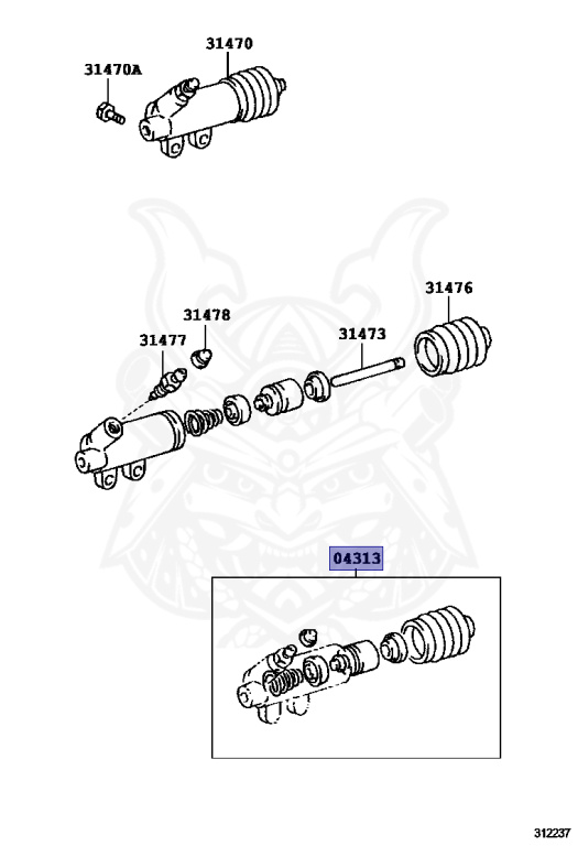 04313-28020 - Toyota - Cylinder Kit, Clutch Release - Nengun