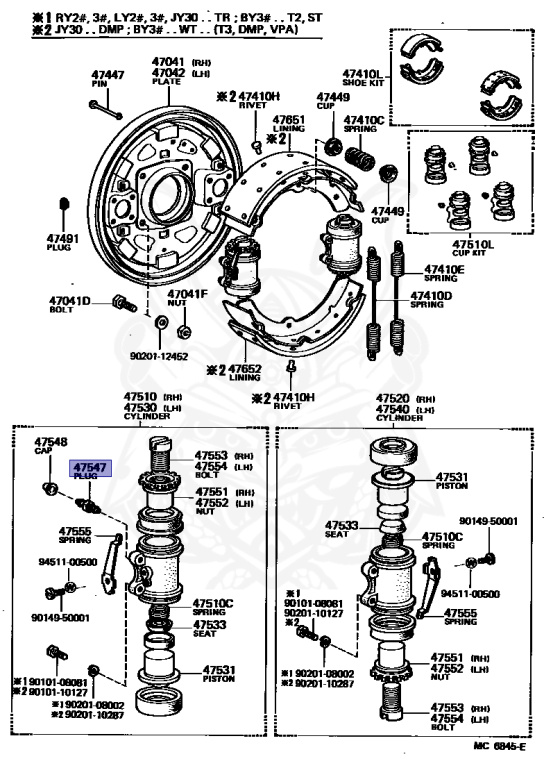 ×× 47547-12010 - Toyota - Plug, Bleeder (for Release Cylinder