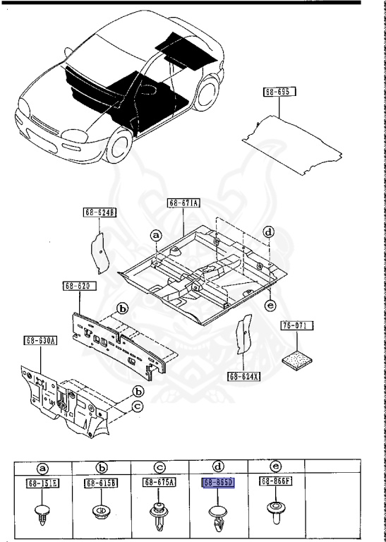 S083-68-865A 00 - Mazda - Fastener, Pa0 - Nengun Performance
