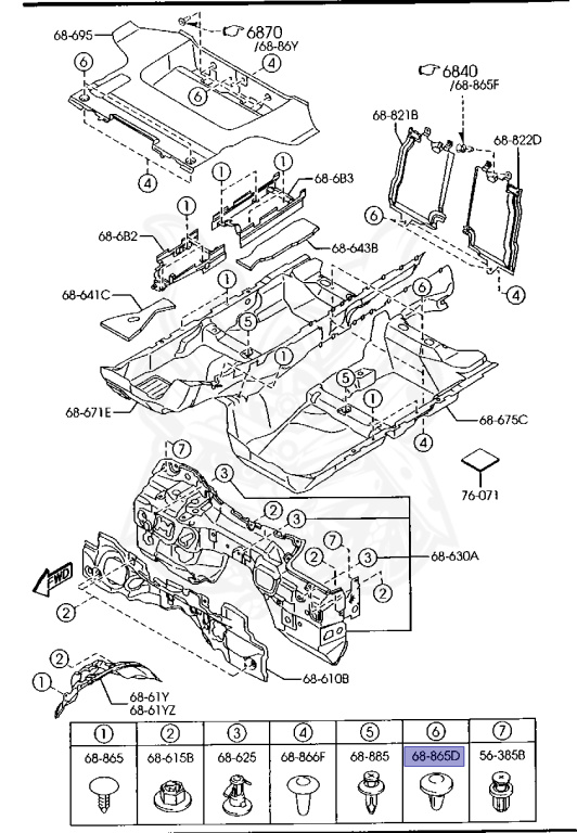 S083-68-865A 00 - Mazda - Fastener, Pa0 - Nengun Performance