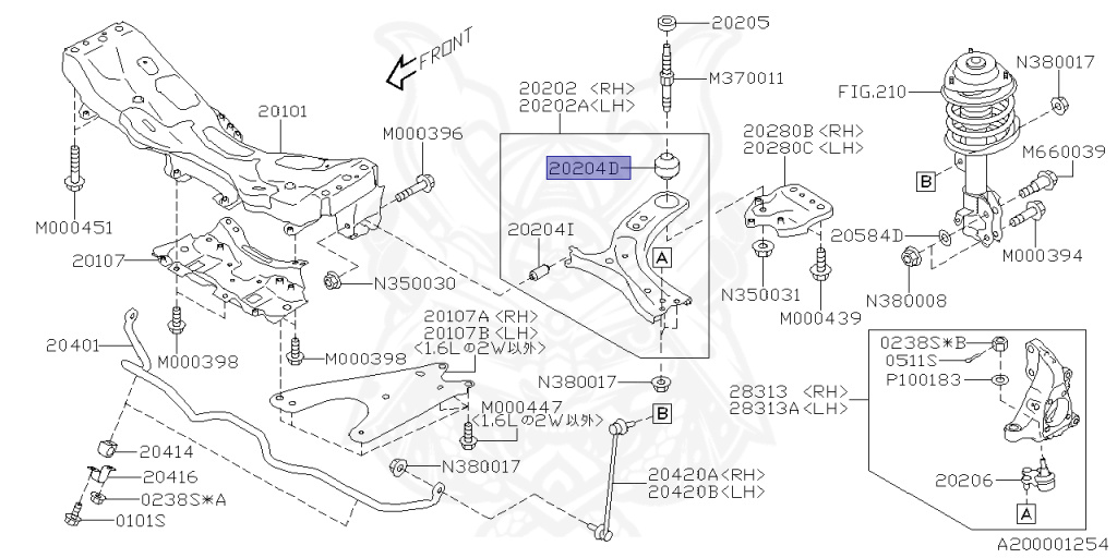 Subaru - Impreza Sports - GT6 - Jan-2016 - 20ILEYE - Wagon - 2W - Torque converter type double-header transmission - Right hand - FB20D