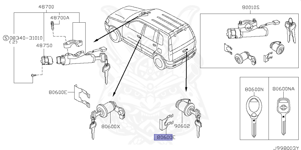 Nissan - Cube - Z10 - 2001 - F - WAGON(W) - 2 WHEEL DRIVE(2WD) - AUTOMATIC-FLOOR SHIFT(AT.F4) - CGA3DE