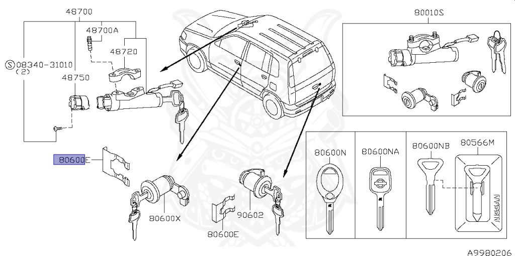Nissan - Cube - Z10 - 1999 - F - WAGON(W) - 2 WHEEL DRIVE(2WD) - AUTOMATIC.CVT(AT.CVT) - CG13DE