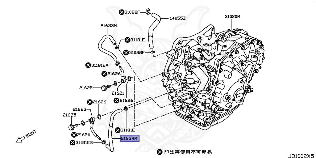 21634-3VX0A - Nissan - Hose, Oil Cooler - Nengun Performance