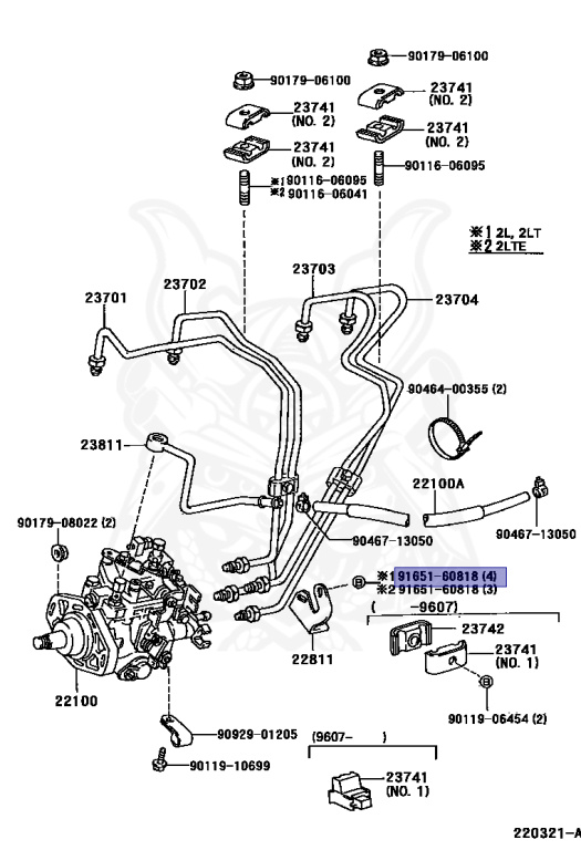 Toyota - Hilux - LN107 - 1991 - SSR TYPE - DOUBLE CAB - Manual - 3L