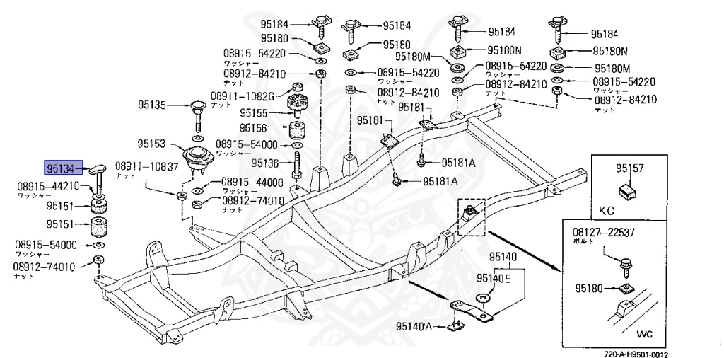 Nissan - Datsun - 720 - 1985 - DELUXE TYPE - DOUBLE CAB(WC) - 2 WHEEL DRIVE(2WD) - Column Manual 5th (R5) - SD23