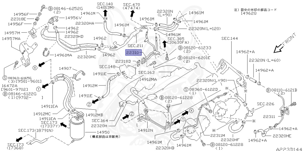 Nissan - Skyline GT-R - BCNR33 - 1996 - GTR TYPE - 2 door hard top (2K) - 4 WHEEL DRIVE(4WD) - MANUAL TRANS 5-SPEED(MT.F5) - HICAS - RB26DETT