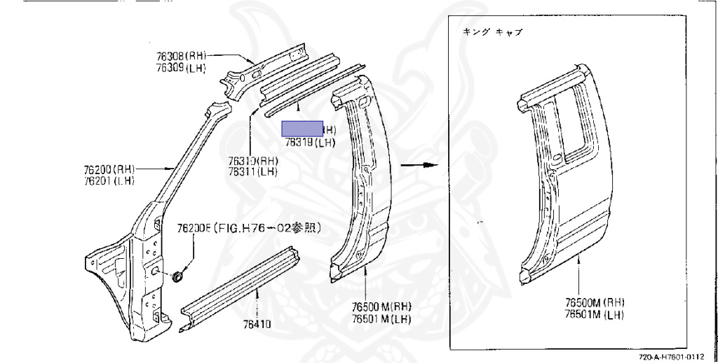 Nissan - Datsun - 720 - 1982 - DELUXE TYPE - Temporary Track (TL) - 4 WHEEL DRIVE(4WD) - 5 SPEED MANUAL TRANS(F5) - SD22