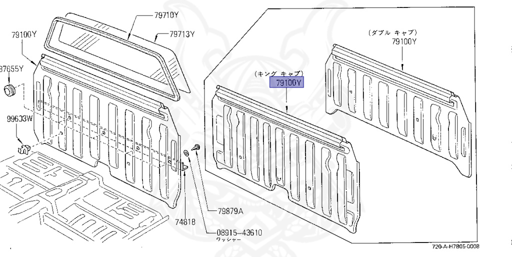 Nissan - Datsun - 720 - 1982 - GL TYPE - Guard Truck (TL) - 2 WHEEL DRIVE(2WD) - 4 SPEED T/M COLUMN SHIFT(R4) - Z16S