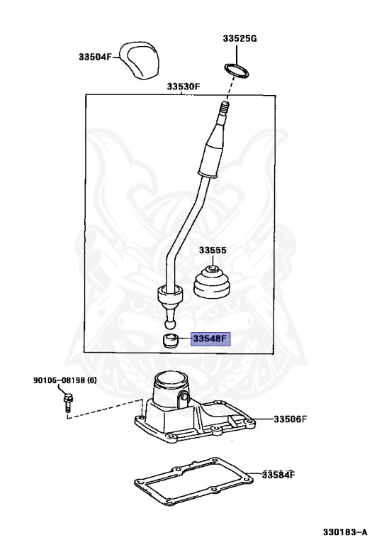 じゅん 33548-31010 - Toyota - Bush, No.1, Shift Lever (for Floor