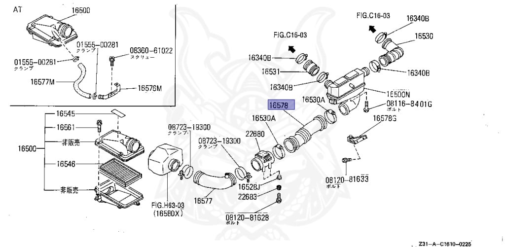 Nissan - Fairlady Z - Z31 - 1987 - ZR - AUTOMATIC TRANSMISSION(AT) - T-bar roof (KZ#) - VG30D