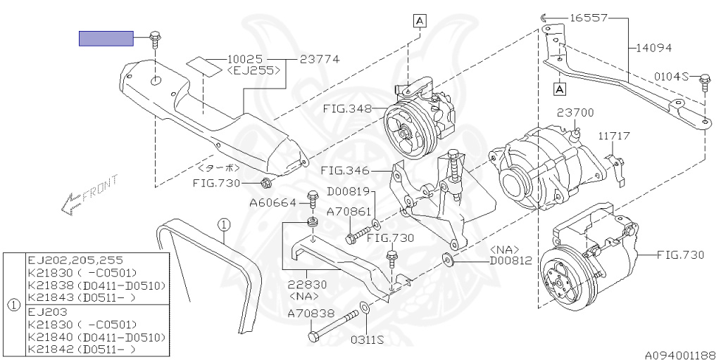 Subaru - Forester - SG5 - Jan-2001 - Dec-2005 - XT - Wagon - F4WD - Automatic Transmission - Right hand - EJ20T