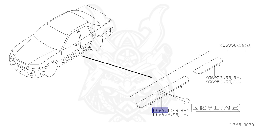 Nissan - Skyline - R34 25GT - ENR34 - 1999 - 25GT - 4 DOOR SEDAN(4S) - AUTOMATIC-FLOOR SHIFT(AT.F4) - No high-speed casters, 2-link drive (IRS.2WD) - RB25DE